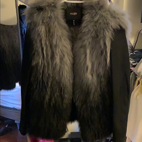 Maje Koice Fox Fur Jacket - Picture 6 of 8